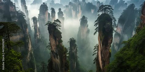  Zhangjiajie National Forest Park: Enchanting Sandstone Towers and Breathtaking Views From Above!